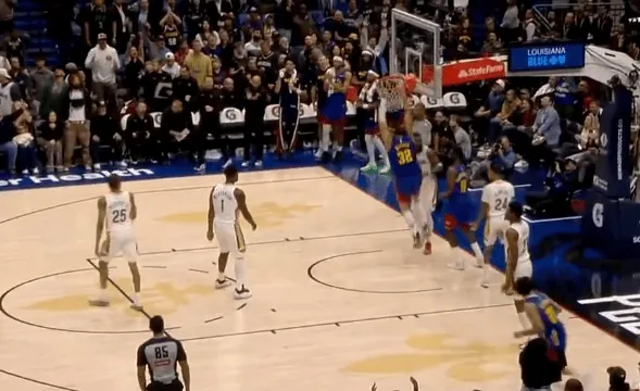 彩票走势图-最后时刻戈登空切篮下暴扣，掘金领先4分几乎杀死比赛